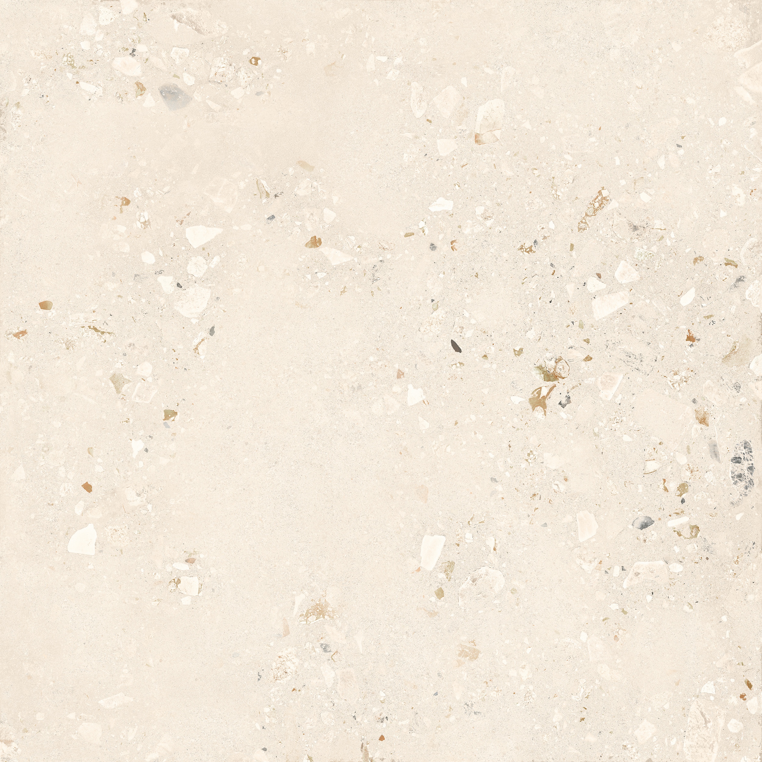 120x120 cm Fliese Terrazzo-Optik Logico Cosmo Light Sant Agostino creme elfenbein