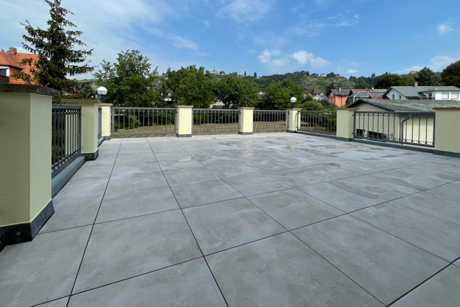 Terrassenplatte Feinsteinzeug Betonoptik beige Patch Home Ragno by Marazzi