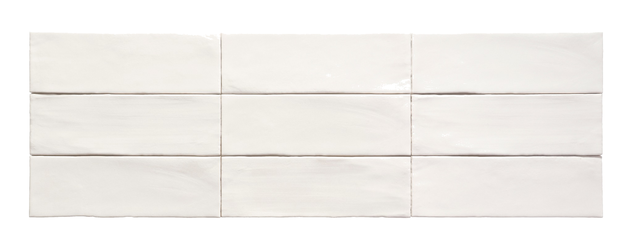 Fliese unregelmäßige Oberfläche 7,5x23 cm "Marrakesh Glow Blanco" weiß matt