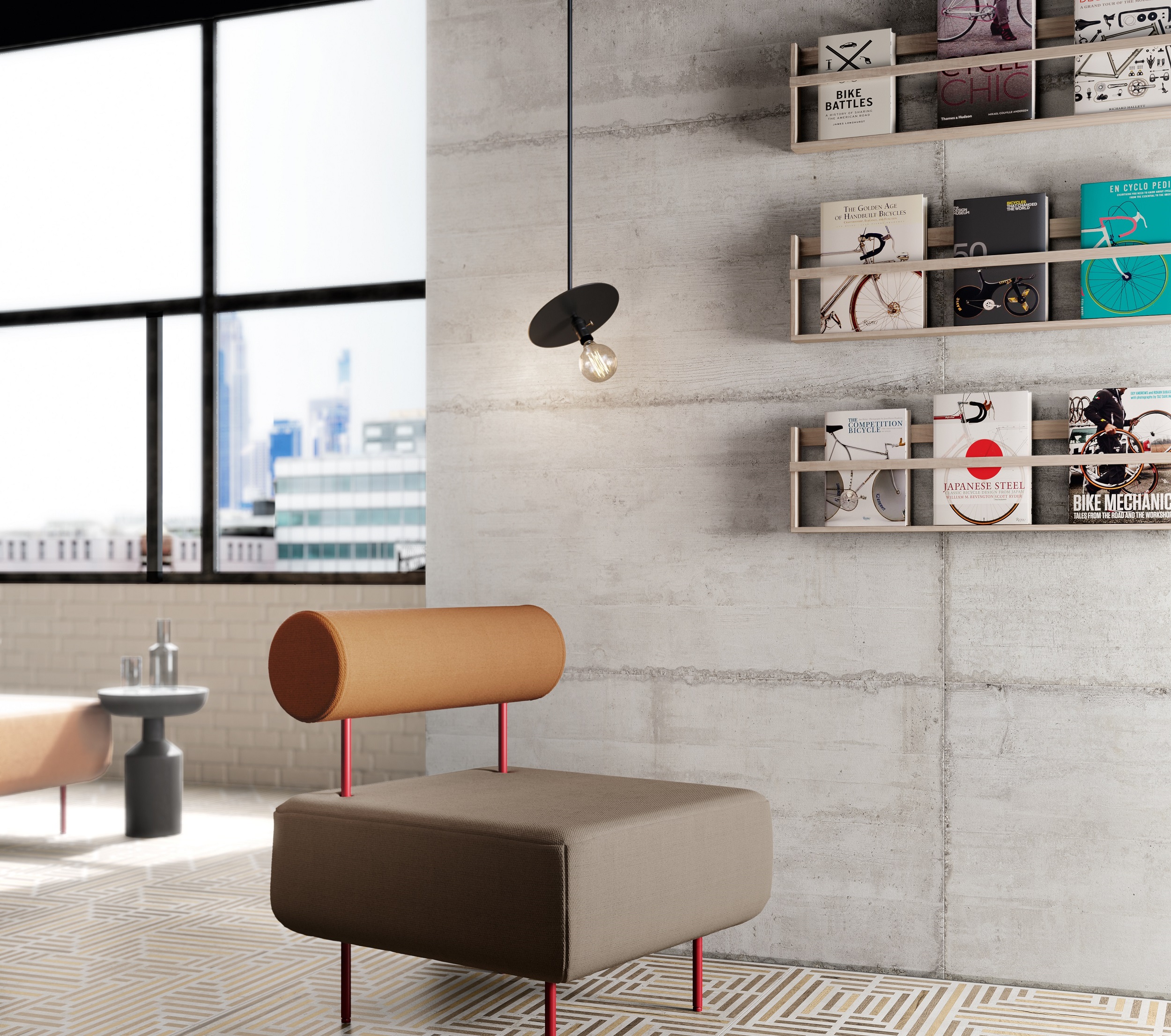 Fliese Sichtbeton Betonoptik Großformat grau zementgrau Form Cement Sant Agostino