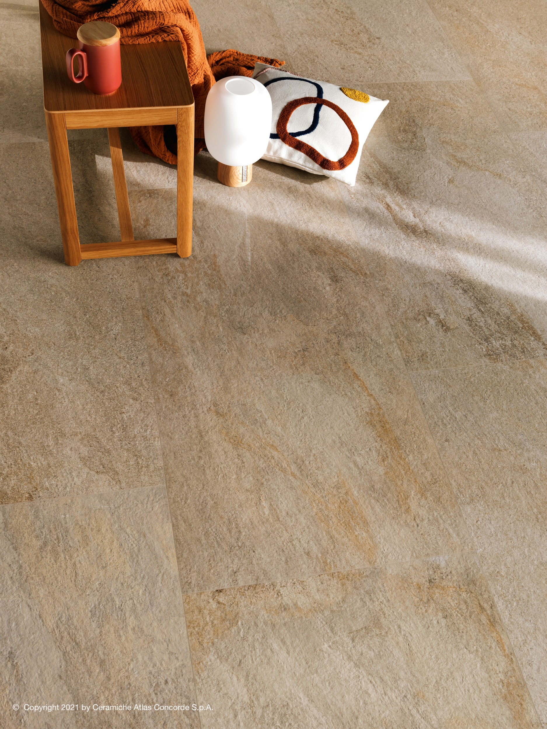 Bodenfliese Wandfliese Steinoptik Atlas Concorde Norde Oro hellbraun-beige