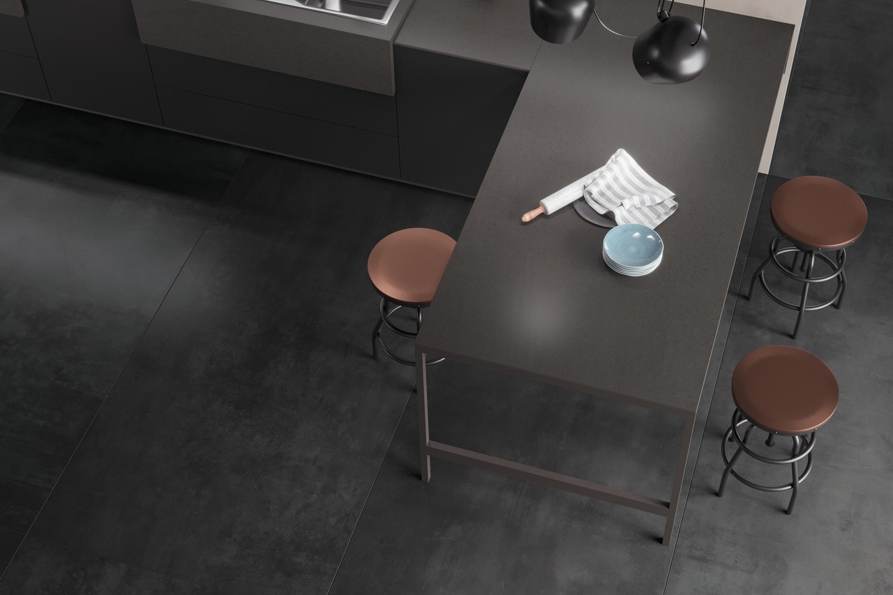 XXL Fliese Boost Tarmac 120x278 cm anthrazit Großformat Fliese Atlas Concorde