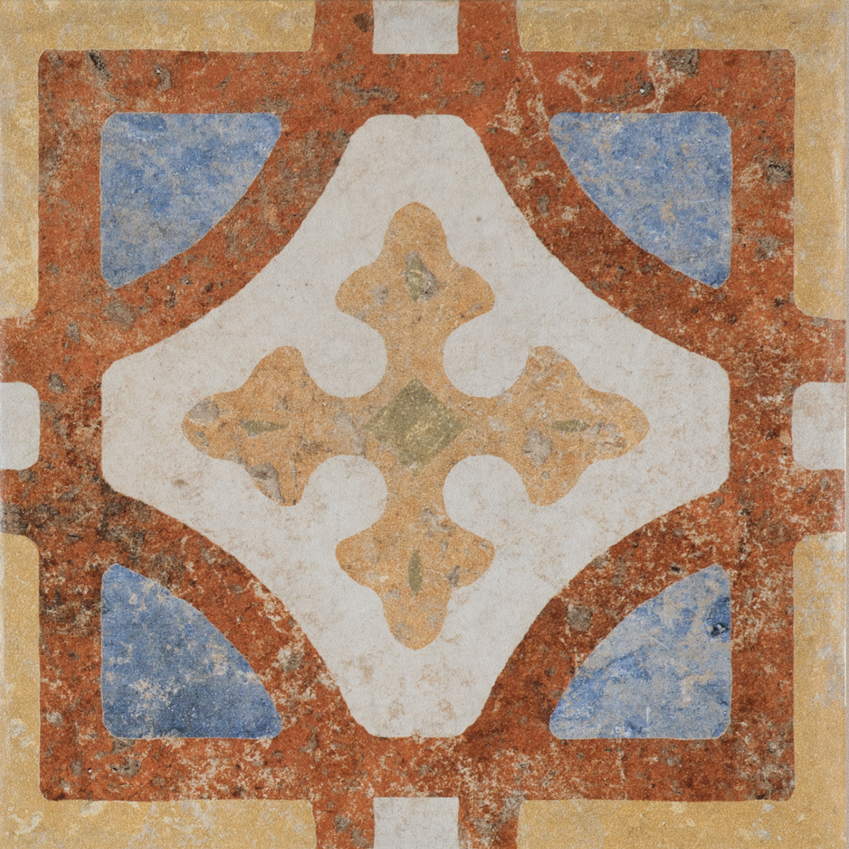 Fliese Dekor Retro "Cotto del Campiano Emiliane Mix" CIR 20x20 cm (Farbmischung nach Zufallsprinzip)