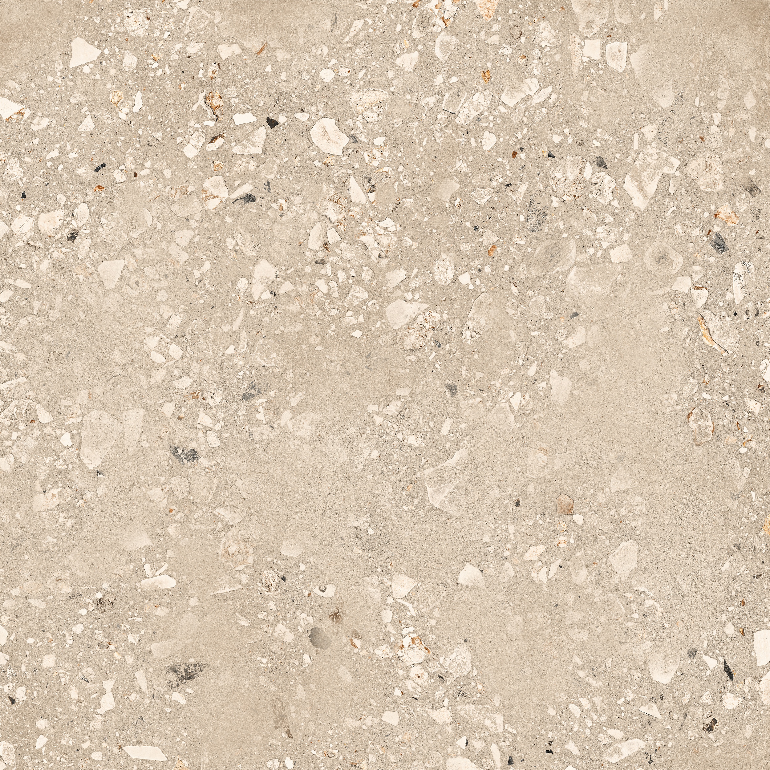 120x120 cm Fliese Terrazzo-Optik Logico Cosmo Sand Sant Agostino beige