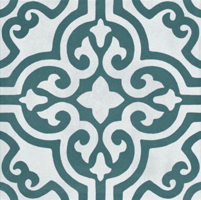 Fliese Patchwork Dekor Zementoptik blau Contrasti Ottanio Decoro Mix Ragno by Marazzi