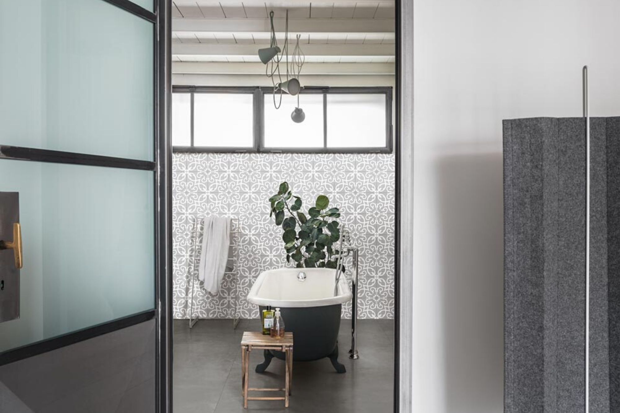 Fliese Patchwork Dekor Zementoptik grau 20x20cm "Contrasti Tappeto 1" Ragno by Marazzi