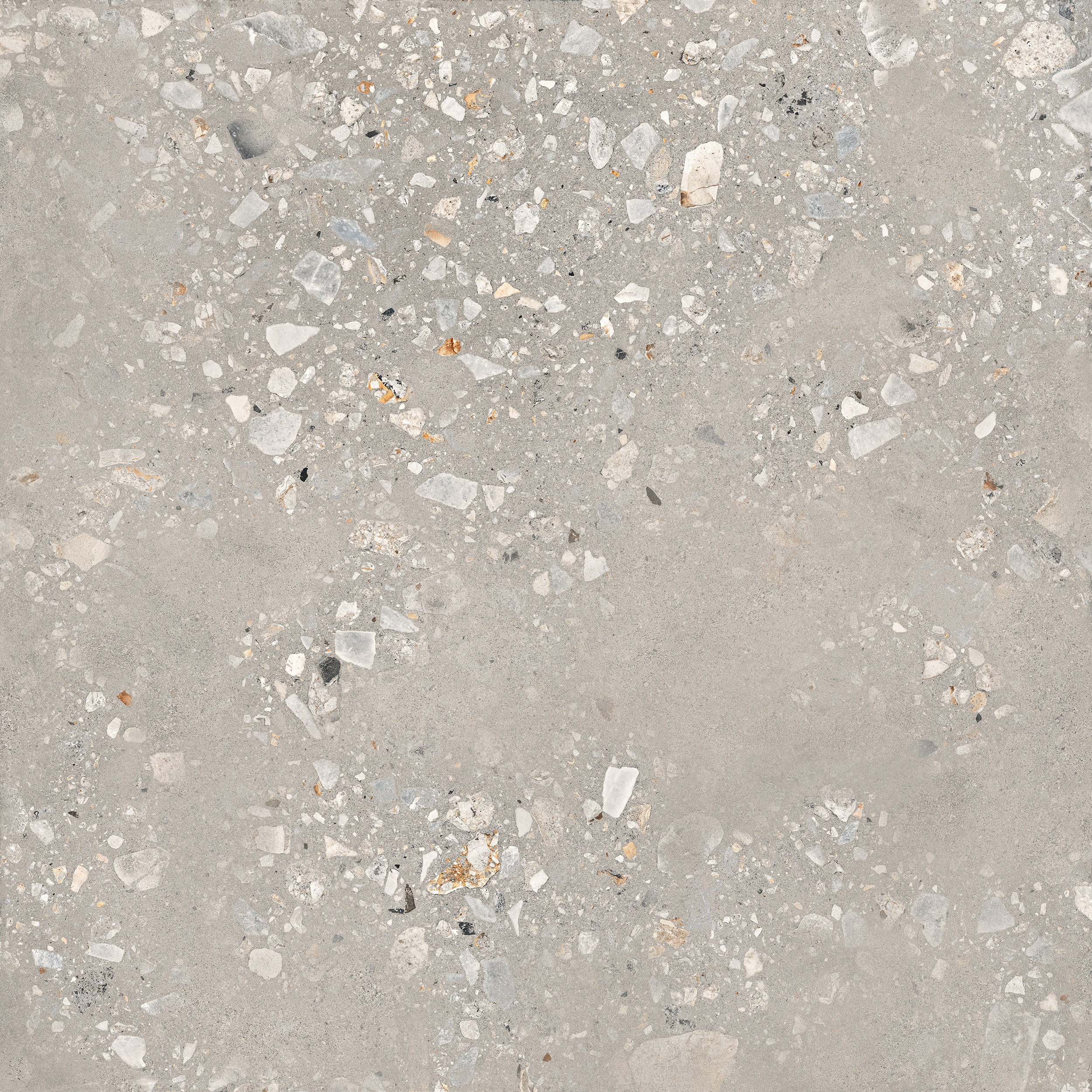 120x120 cm Fliese Terrazzo-Optik Logico Cosmo Cement Sant Agostino grau-braun