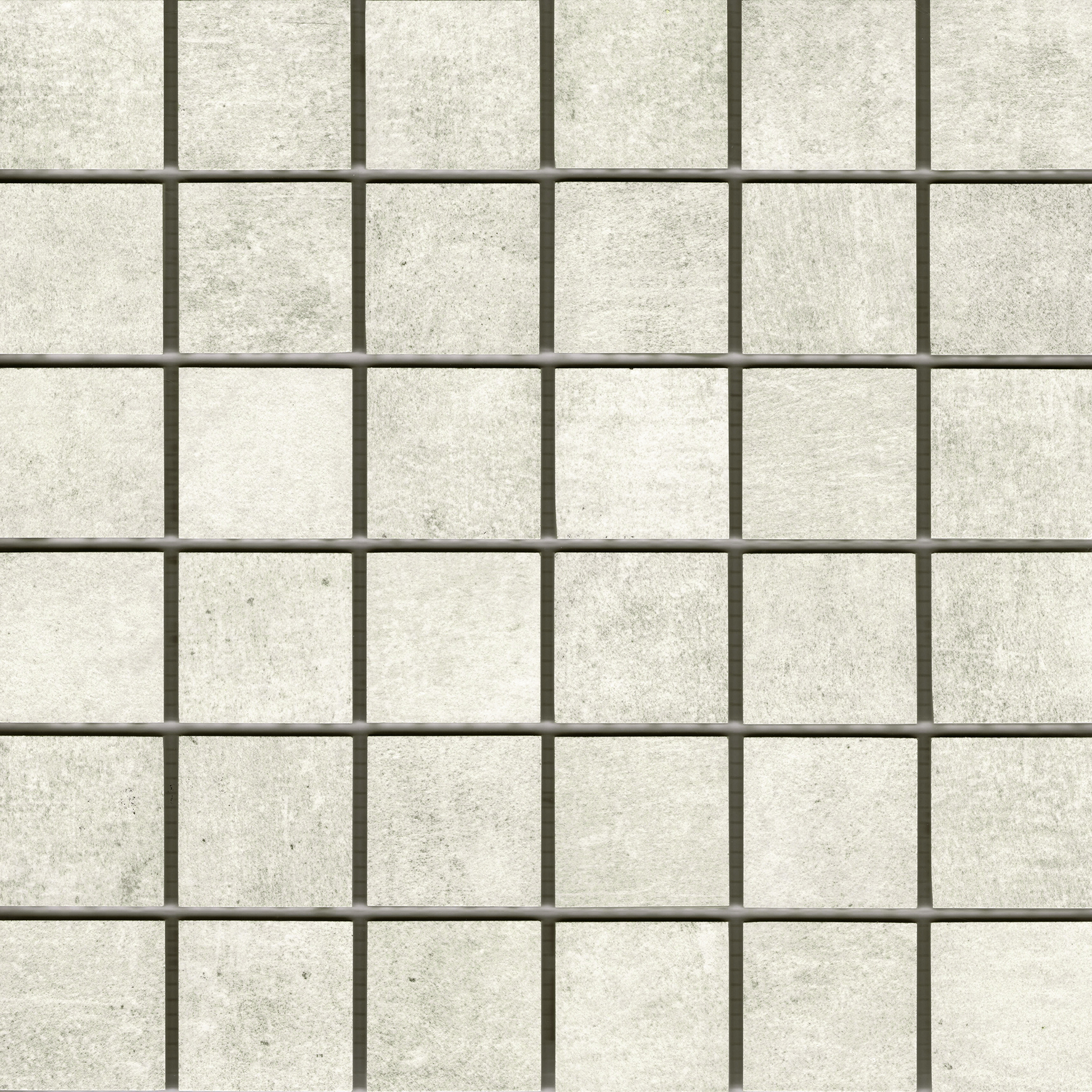 Mosaik-Fliese Betonoptik weiß 30x30 Feinsteinzeug "Patch white" Ragno by Marazzi