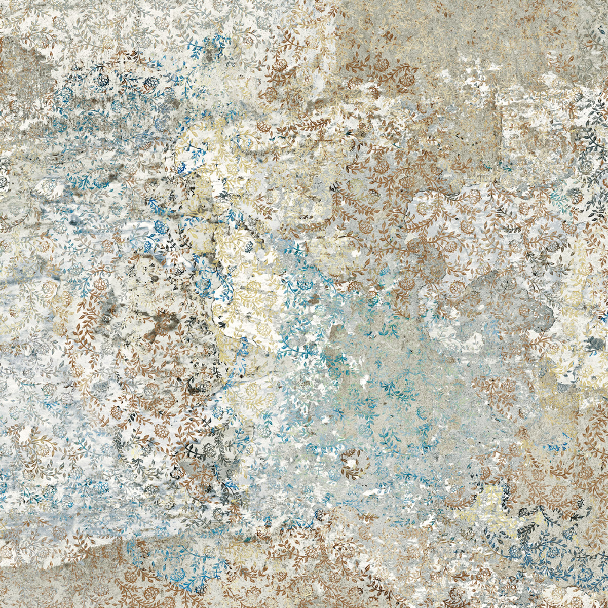 Retro Fliese Vintage Teppichoptik 100x100 cm „Carpet Vestige natural“ Dekorfliese Feinsteinzeug