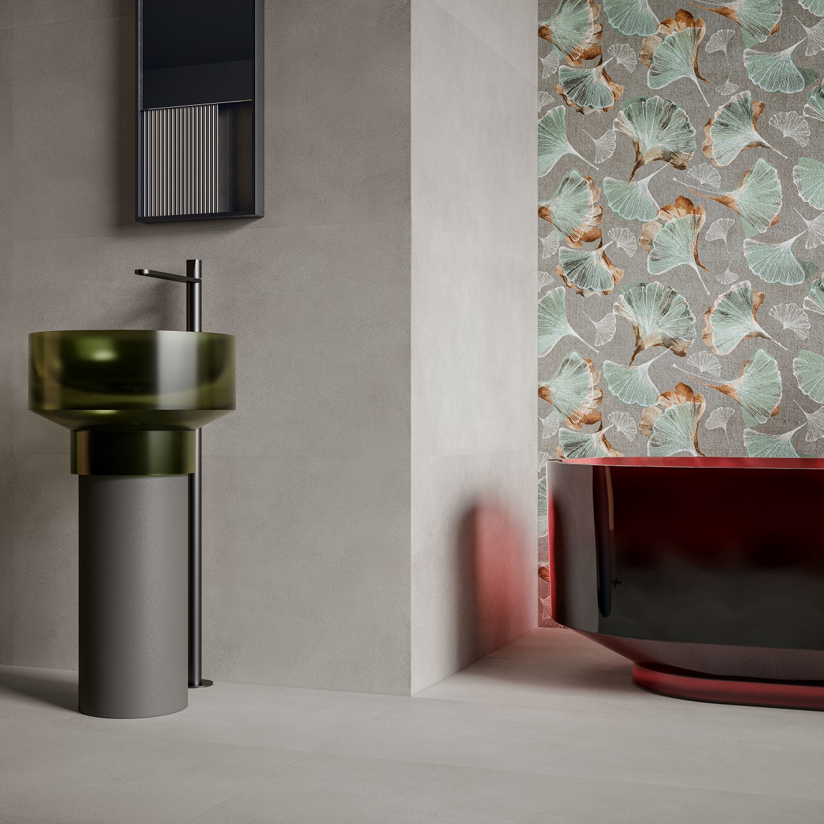 Fliese Betonoptik grau-weiß matt 30x60 cm "Sable Pearl" rektifiziert