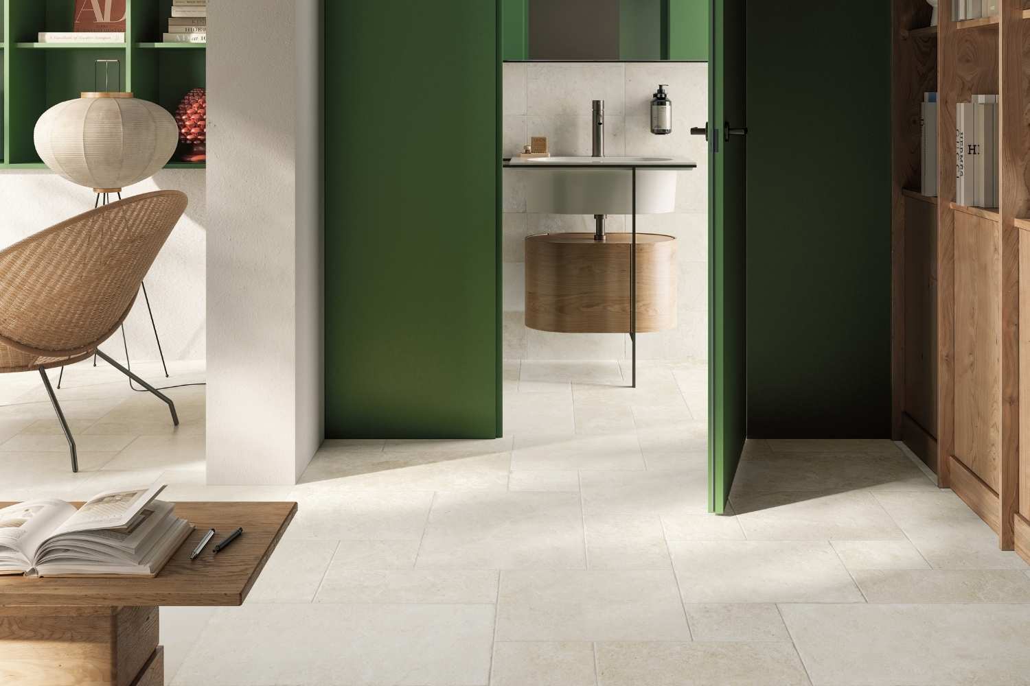 Bodenfliesen-Set Römischer Verband Natursteinoptik | fertiges Set mit verschiedenen Größen | "Contrada Valente Apulia"