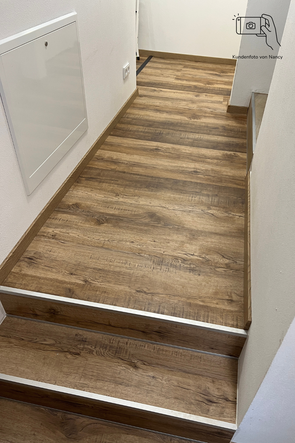 Rigid Klick-Vinyl Holzoptik warme Eiche 152 x 22,8 x 0,5 cm "Rustic Heart Mix XL" Vinylboden mit Trittschalldämmung