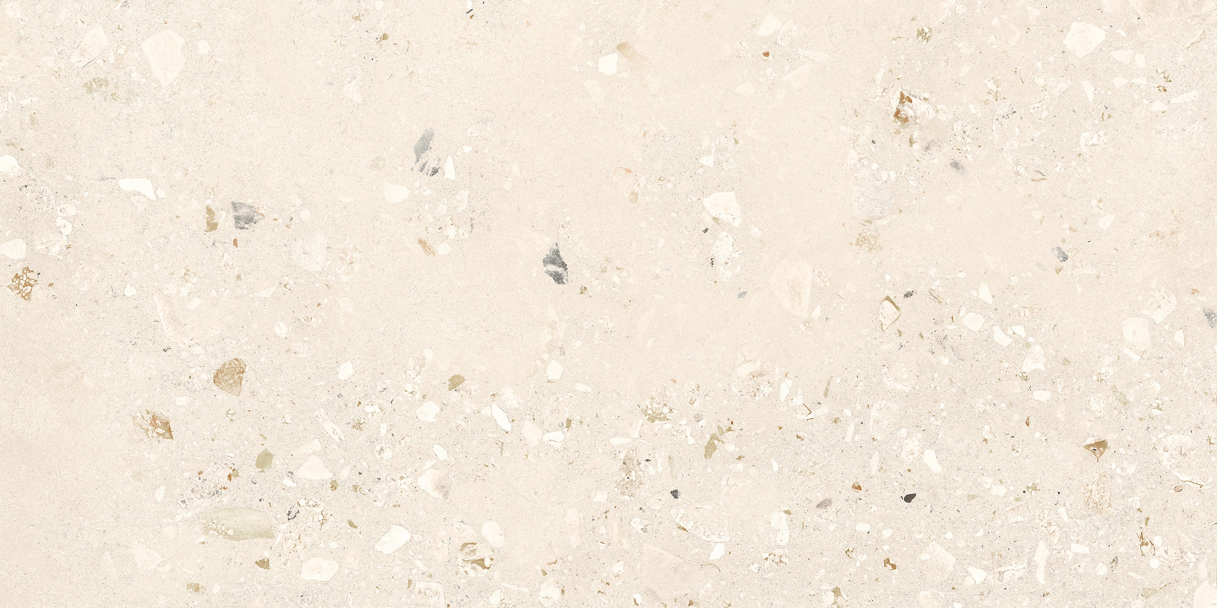 60x120 cm Fliese Terrazzo-Optik Logico Cosmo Light Sant Agostino creme elfenbein