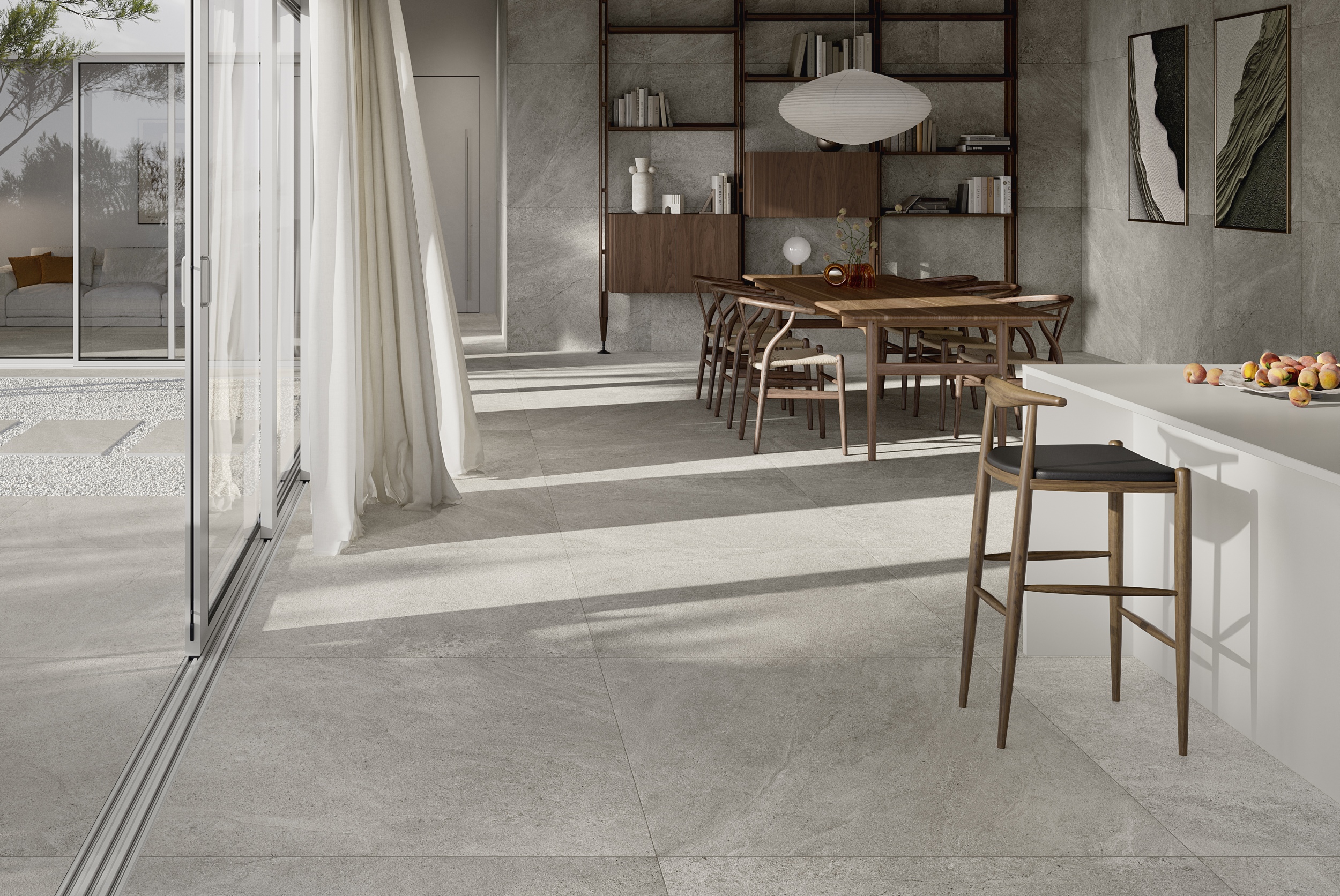 Bodenfliese Natursteinoptik Sant Agostino Bergstone Grey Steinoptik grau-braun