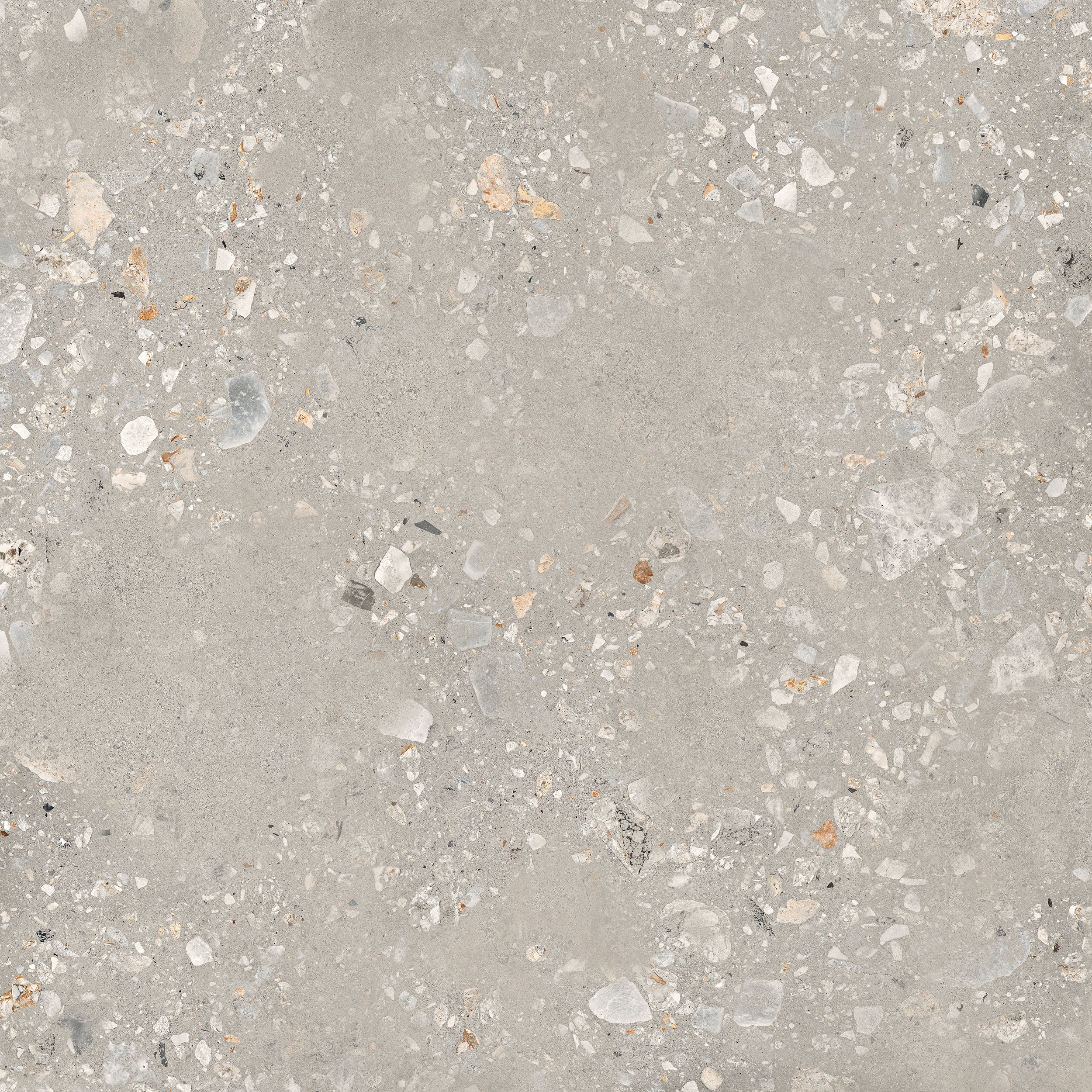 120x120 cm Fliese Terrazzo-Optik Logico Cosmo Cement Sant Agostino grau-braun