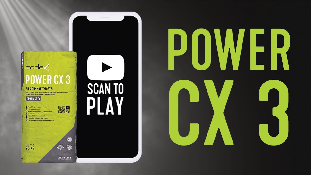 Fliesenkleber Flexkleber "Codex Power CX 3" Dünnbettmörtel für Innen & Außen 25 kg