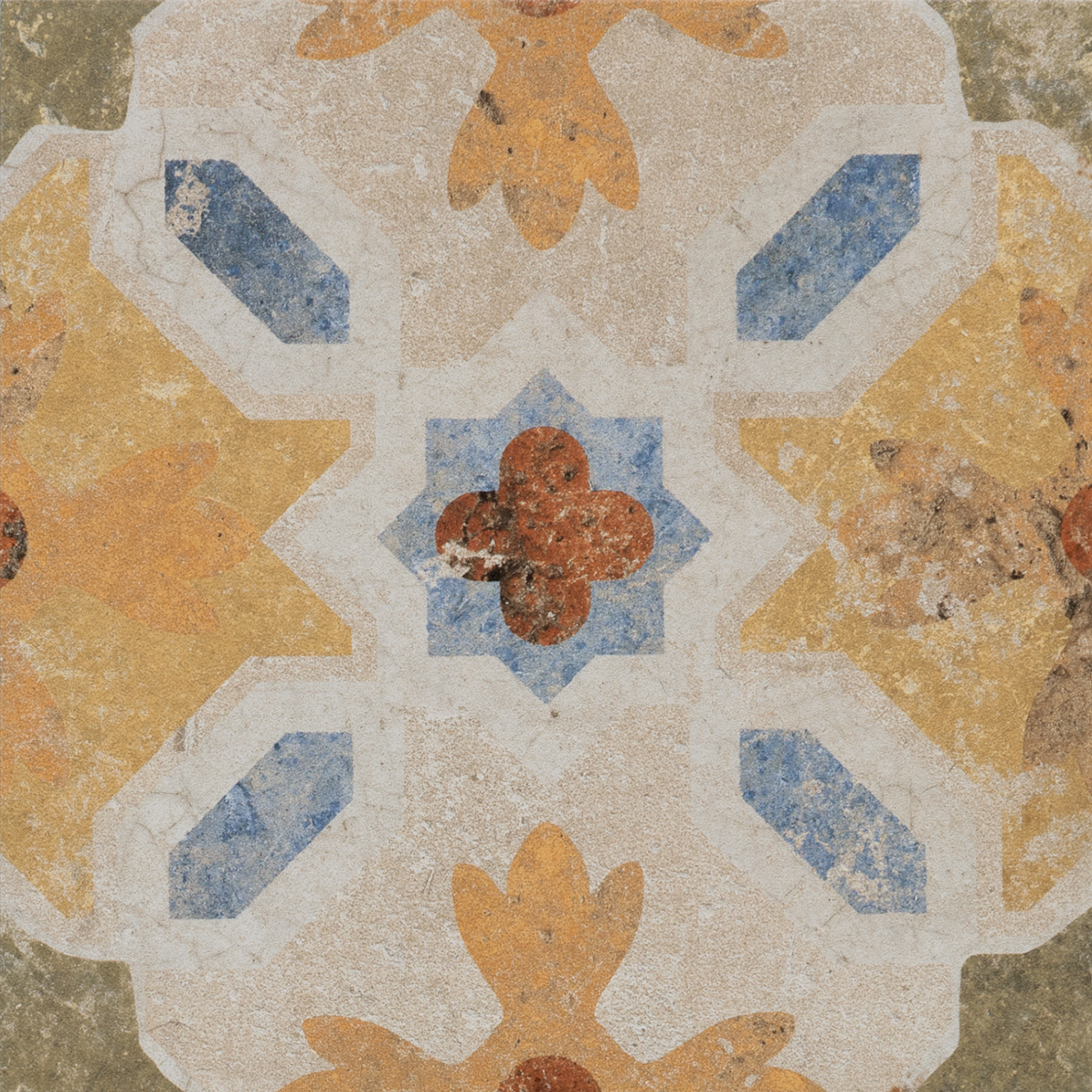 Fliese Dekor Retro "Cotto del Campiano Emiliane Mix" CIR 20x20 cm (Farbmischung nach Zufallsprinzip)