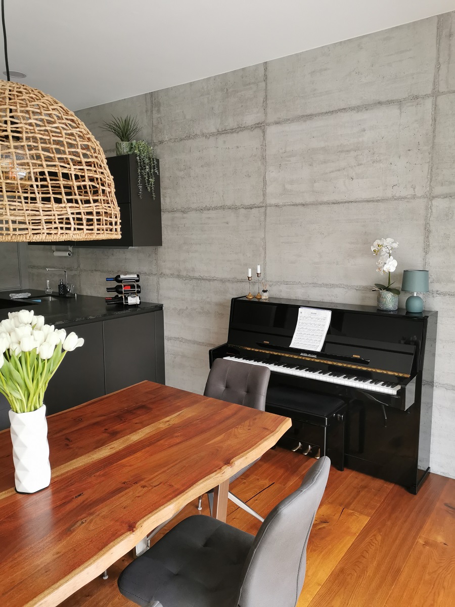 Fliese Sichtbeton Betonoptik Großformat grau zementgrau Form Cement Sant Agostino