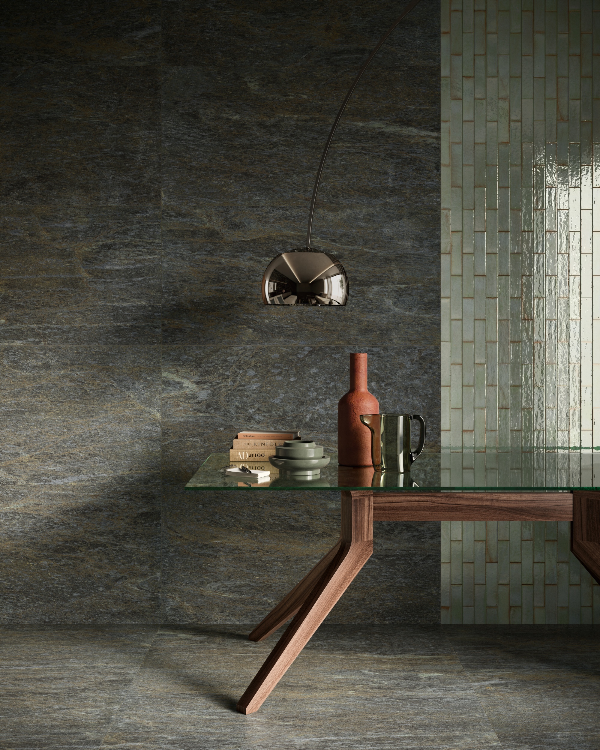 Fliese Steinoptik Unionstone 2 Serpentino Sant Agostino Natursteinoptik grün-grau