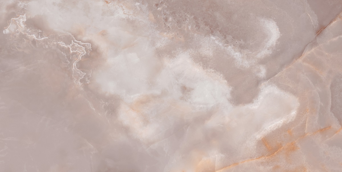 Fliese Marmoroptik rosa glänzend 60x120 cm "Onix Coral" Achatoptik rektifiziert