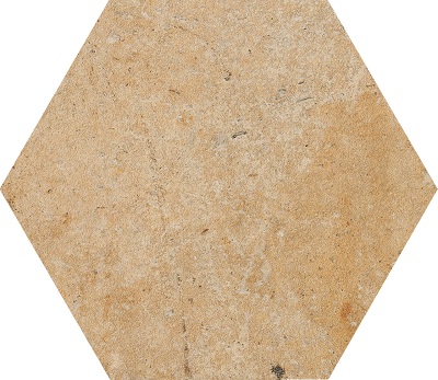 Hexagon Fliese Terracotta-Optik 15,8x18,3 cm "Cotto del Campiano Giallo Umbria" CIR (Farbmischung nach Zufall)
