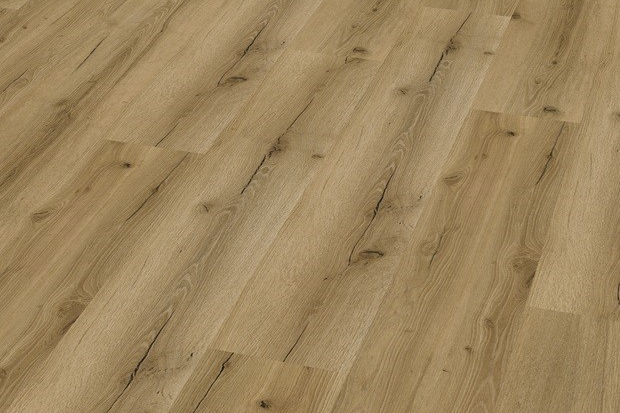 Klick-Vinyl Eiche Vinylboden Holzoptik 122x18 cm Wildwood helle Eiche hellbraun