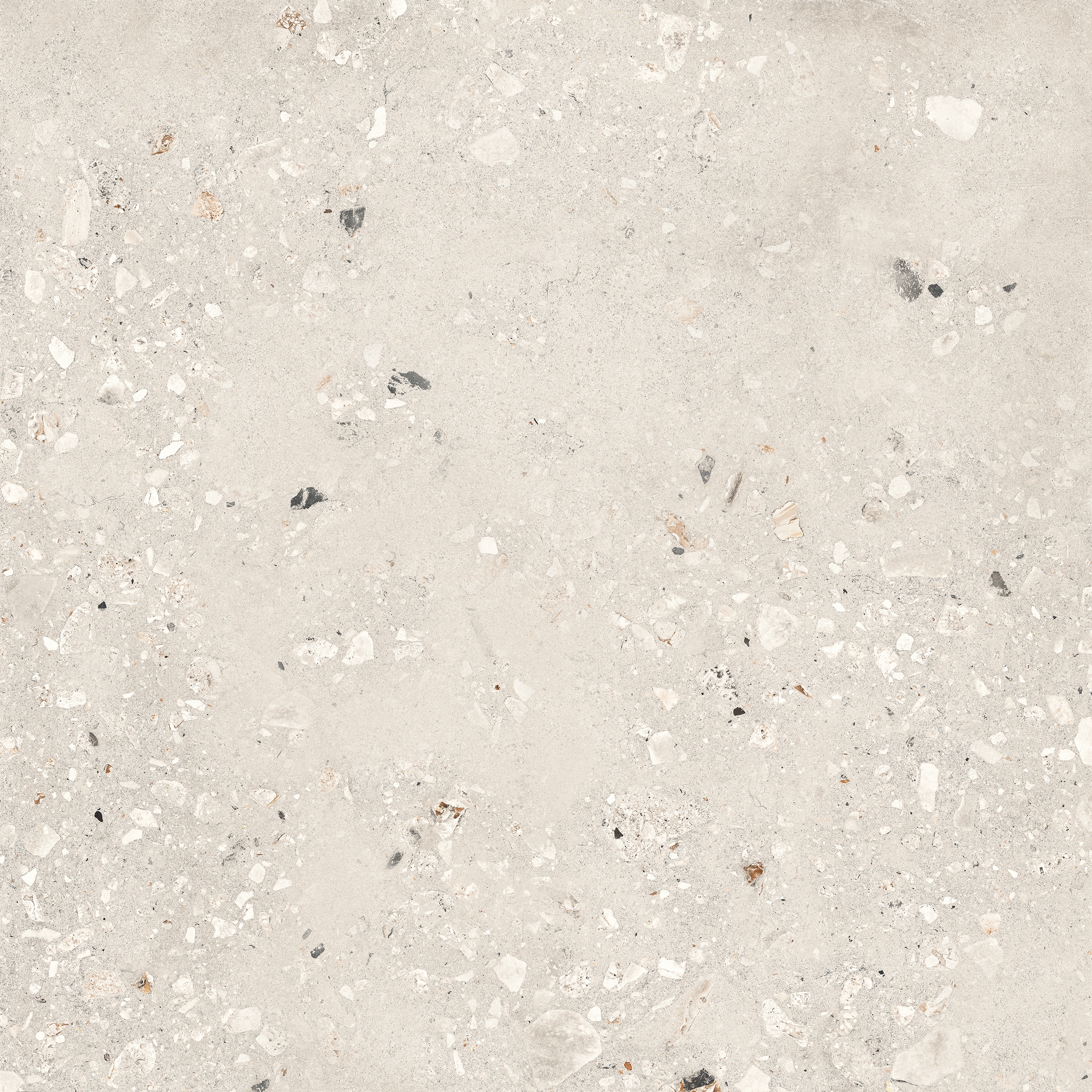 120x120 cm Fliese Terrazzo-Optik Logico Cosmo Pearl Sant Agostino hellgrau