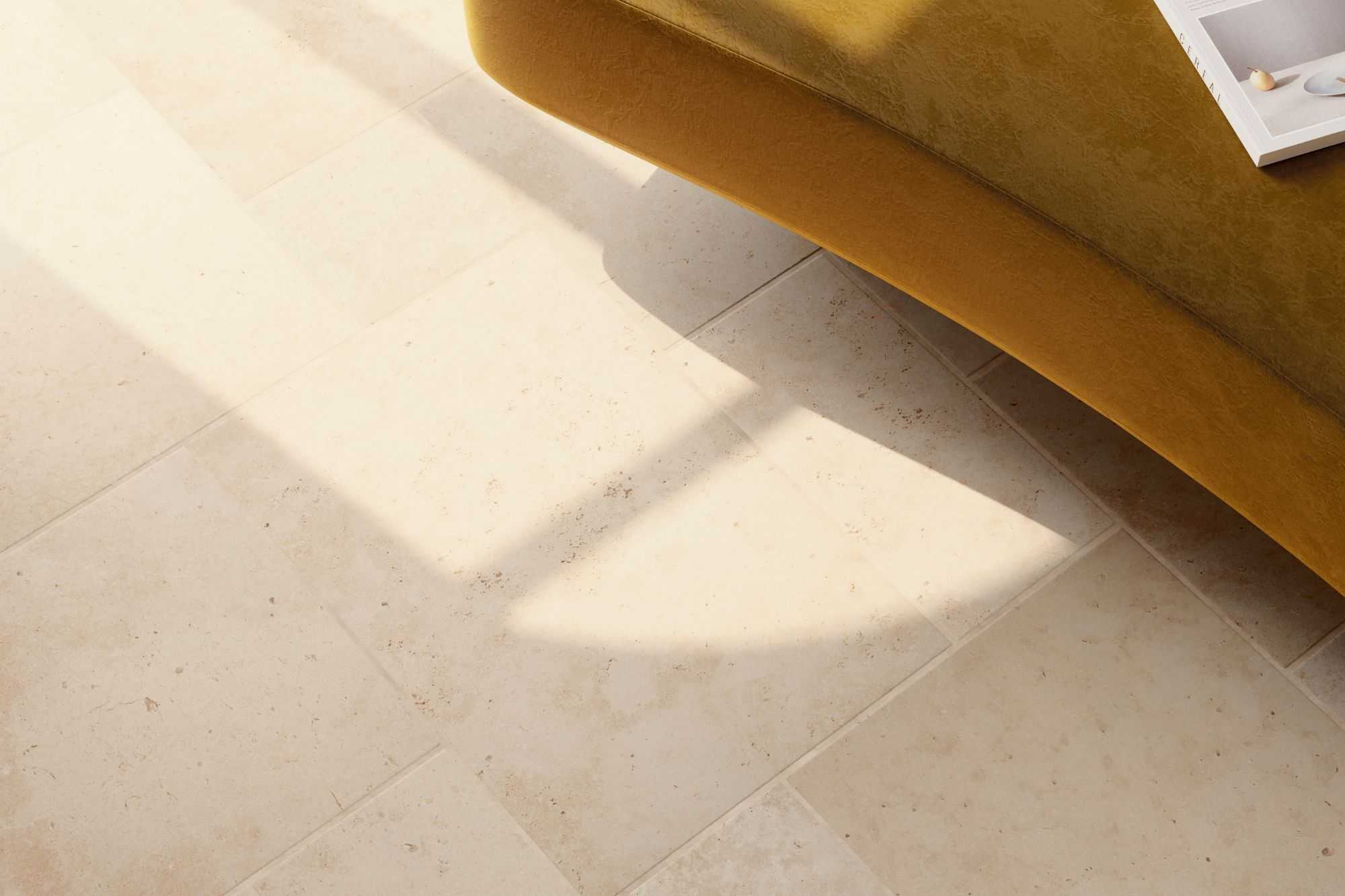 Fliese Römischer Verband Steinoptik Terracotta Multiformat-Modul "In Falda Marmo Primavera"