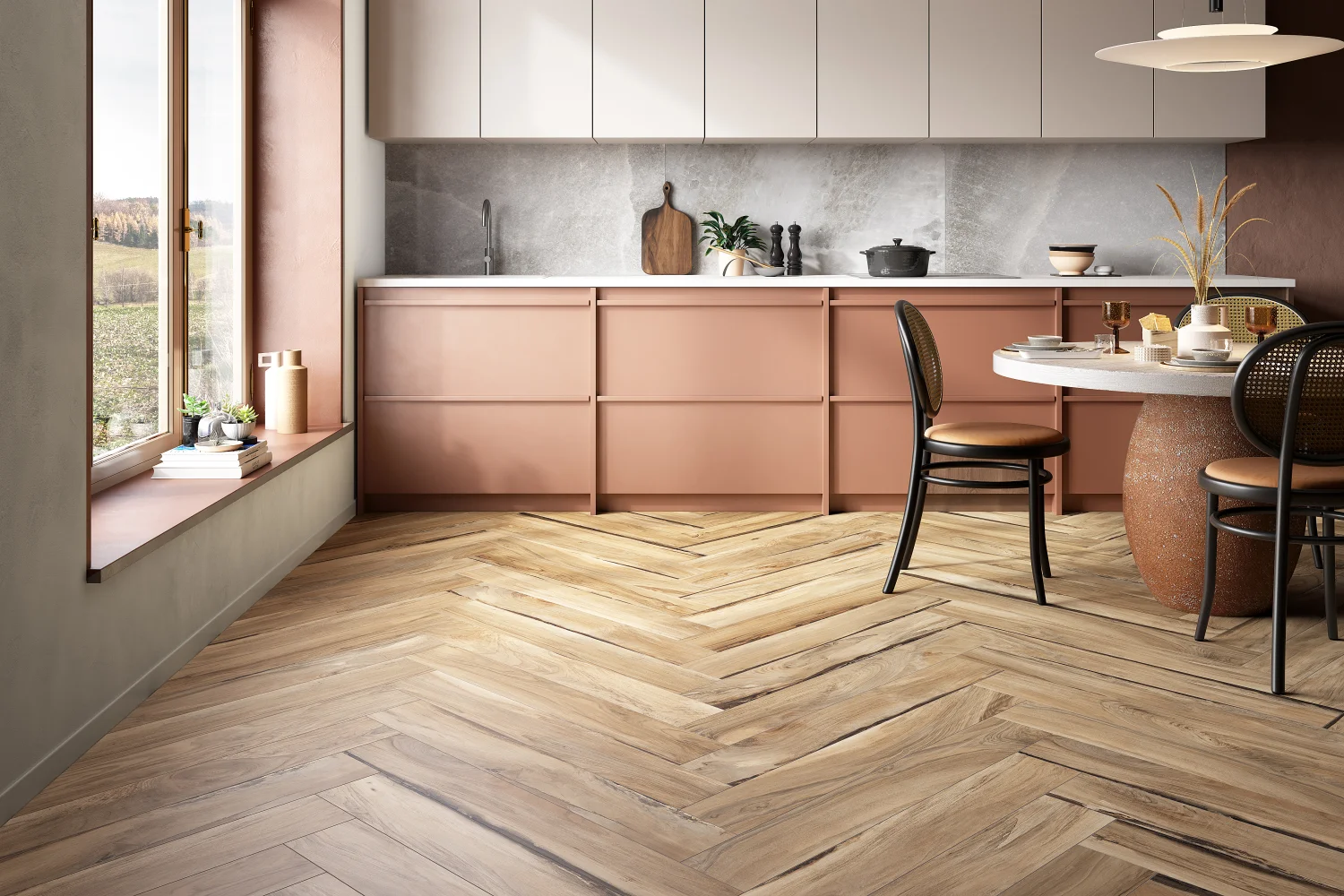 Fliese Ahorn Holzoptik Sherwood Maple hellbraun Bodenfliese by Rondine