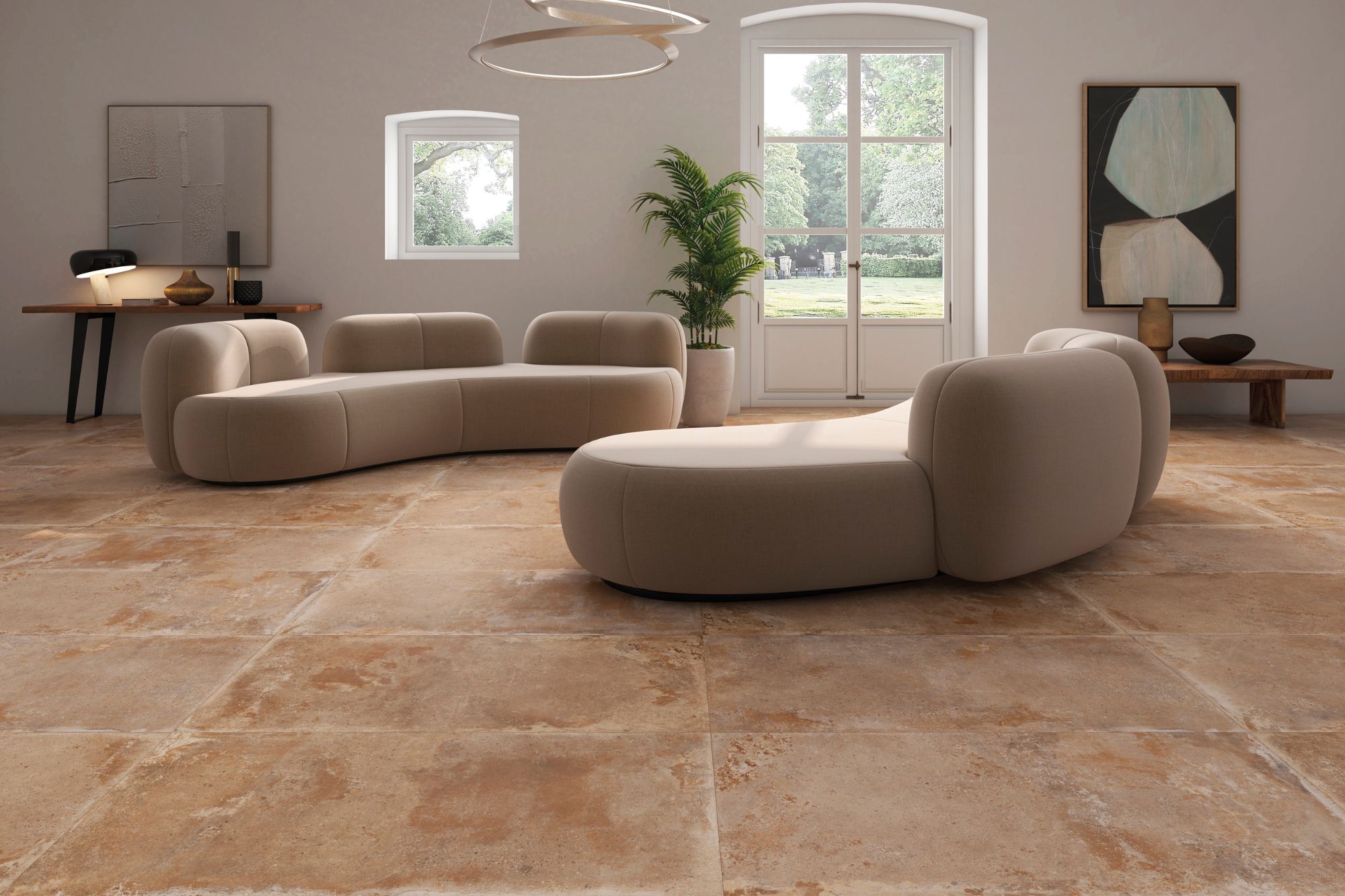 Fliese Stein-Optik rustikal terracotta kalibriert matt Leeds Cotto