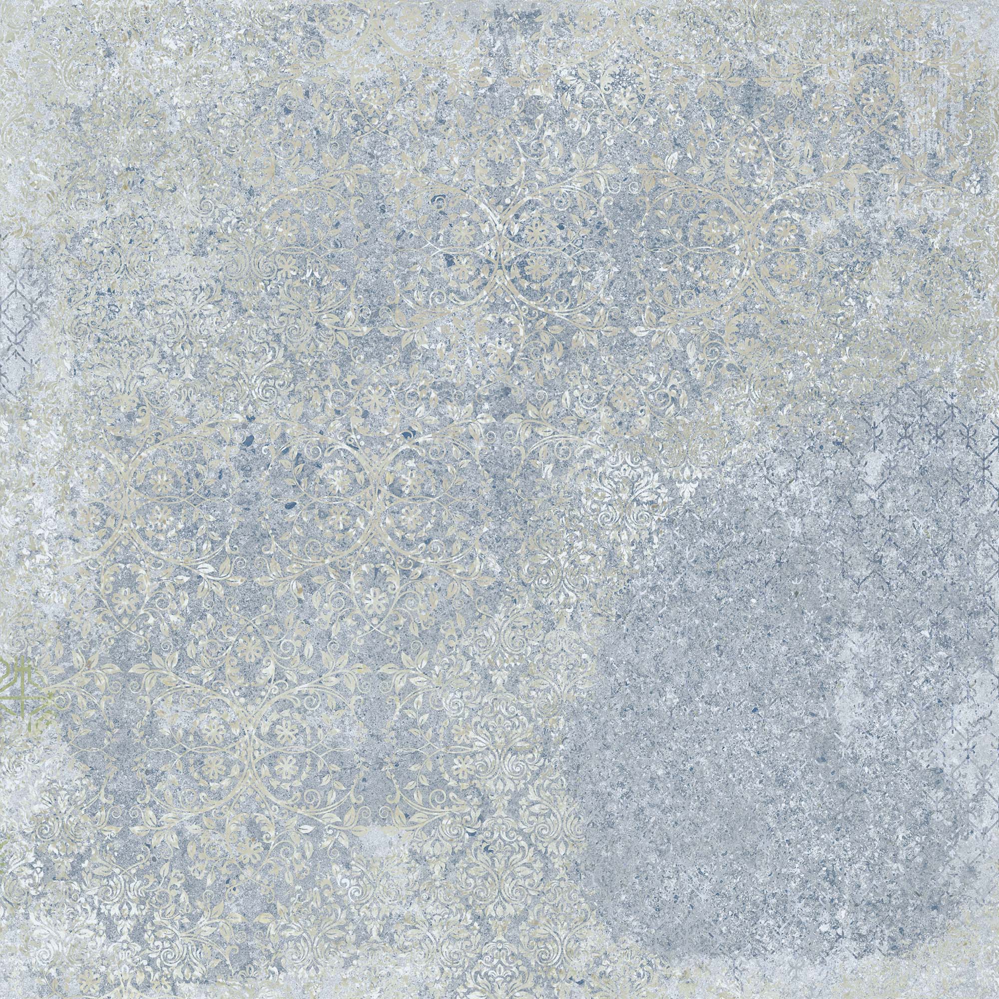 Aparici Fliese Teppichoptik Vintageoptik Bohemian Blue Bodenfliese Wandfliese blau 60x60 cm