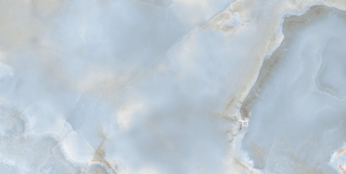 Fliese Achat-Optik grau-blau marmoriert glänzend poliert kalibriert Onix Pearl