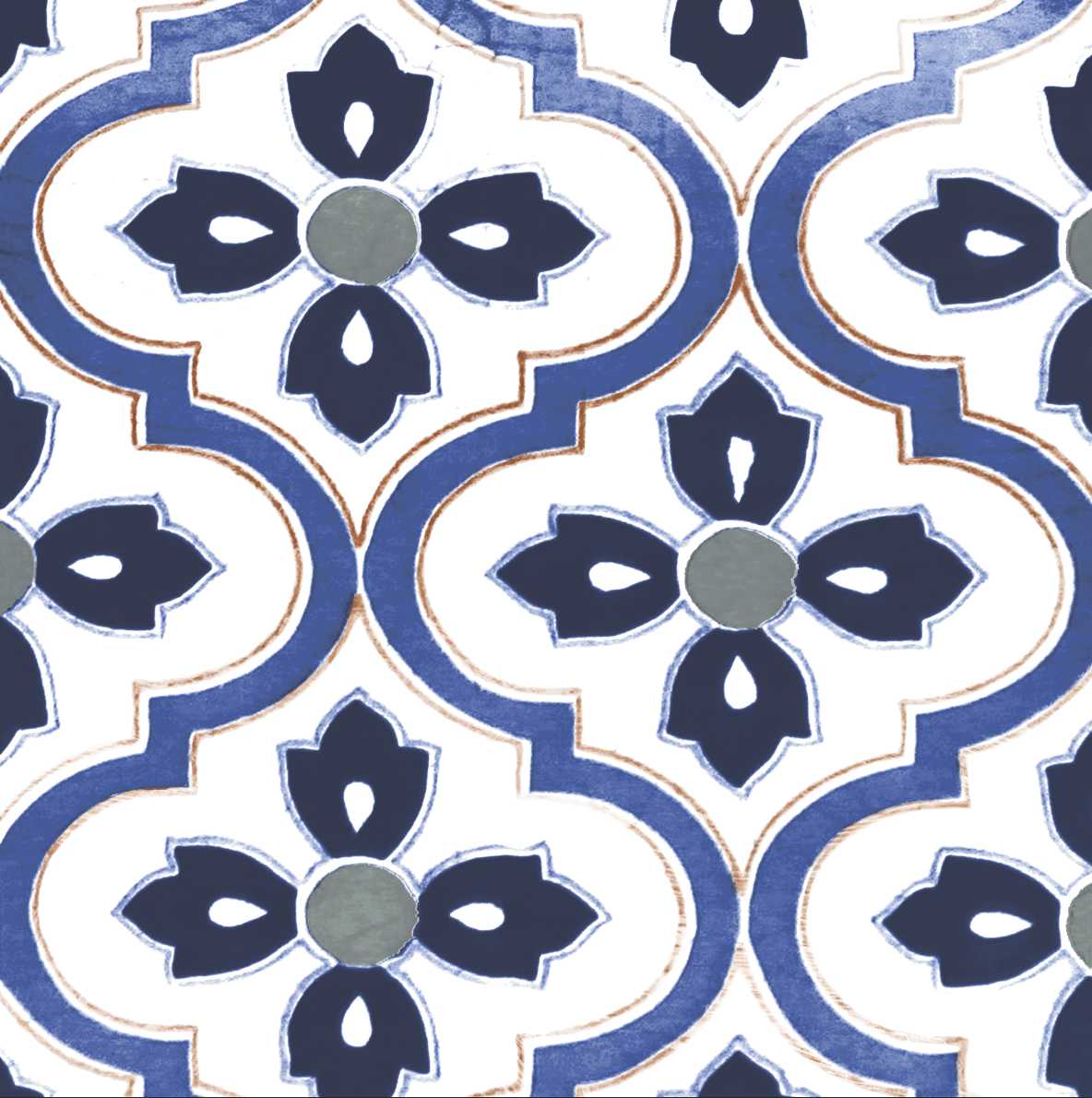 RESTPOSTEN Wandfliese Vintage Dekor 25x25 cm "Galana" | 24 verschiedene Dekore nach Zufall