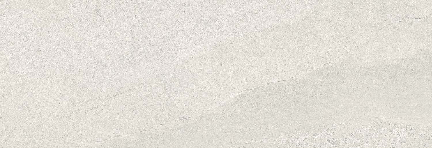 Wandfliese Sandstein-Optik weiß 33,3 x 100 cm "Eddystone Blanco" Feinsteinzeug rektifiziert