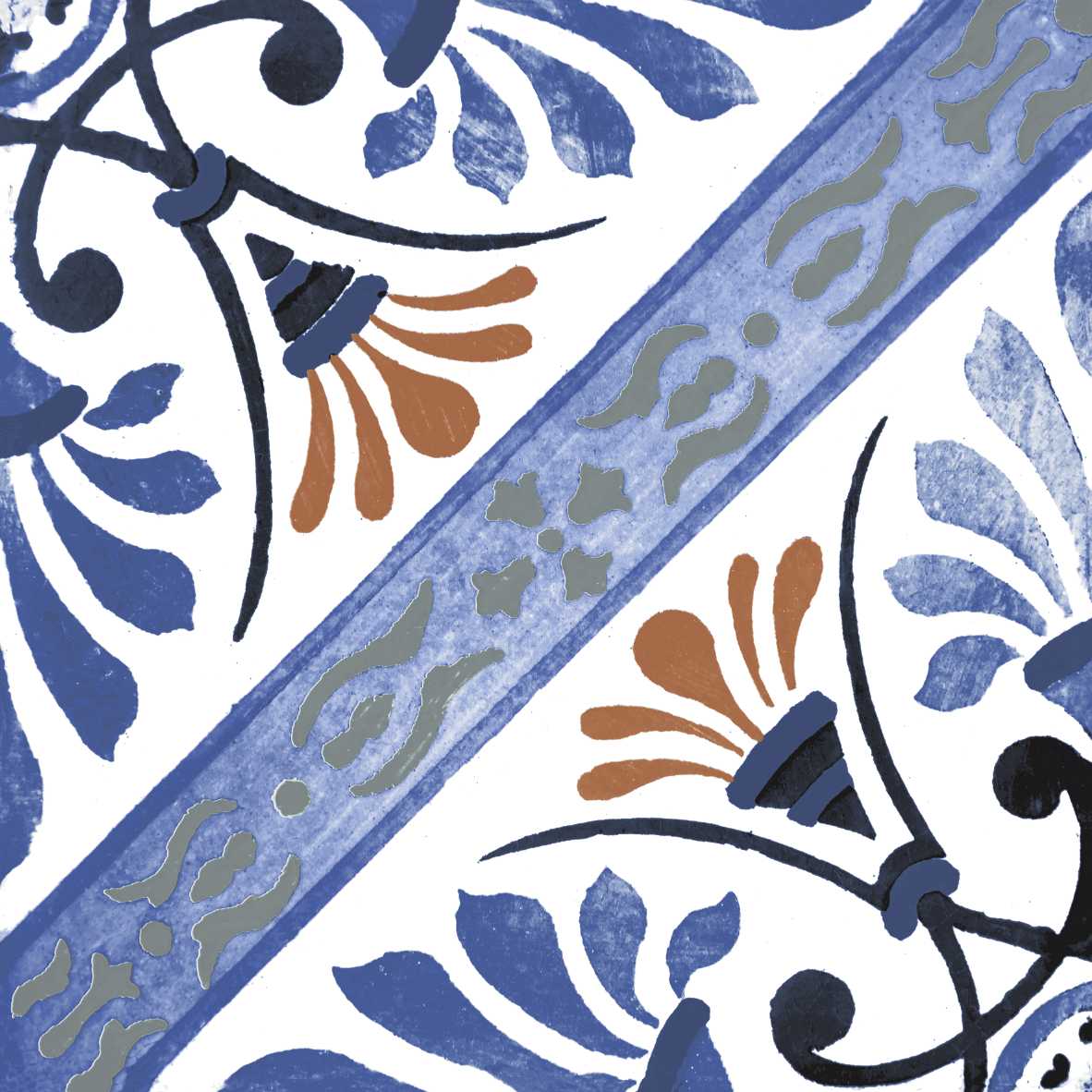 RESTPOSTEN Wandfliese Vintage Dekor 25x25 cm "Galana" | 24 verschiedene Dekore nach Zufall