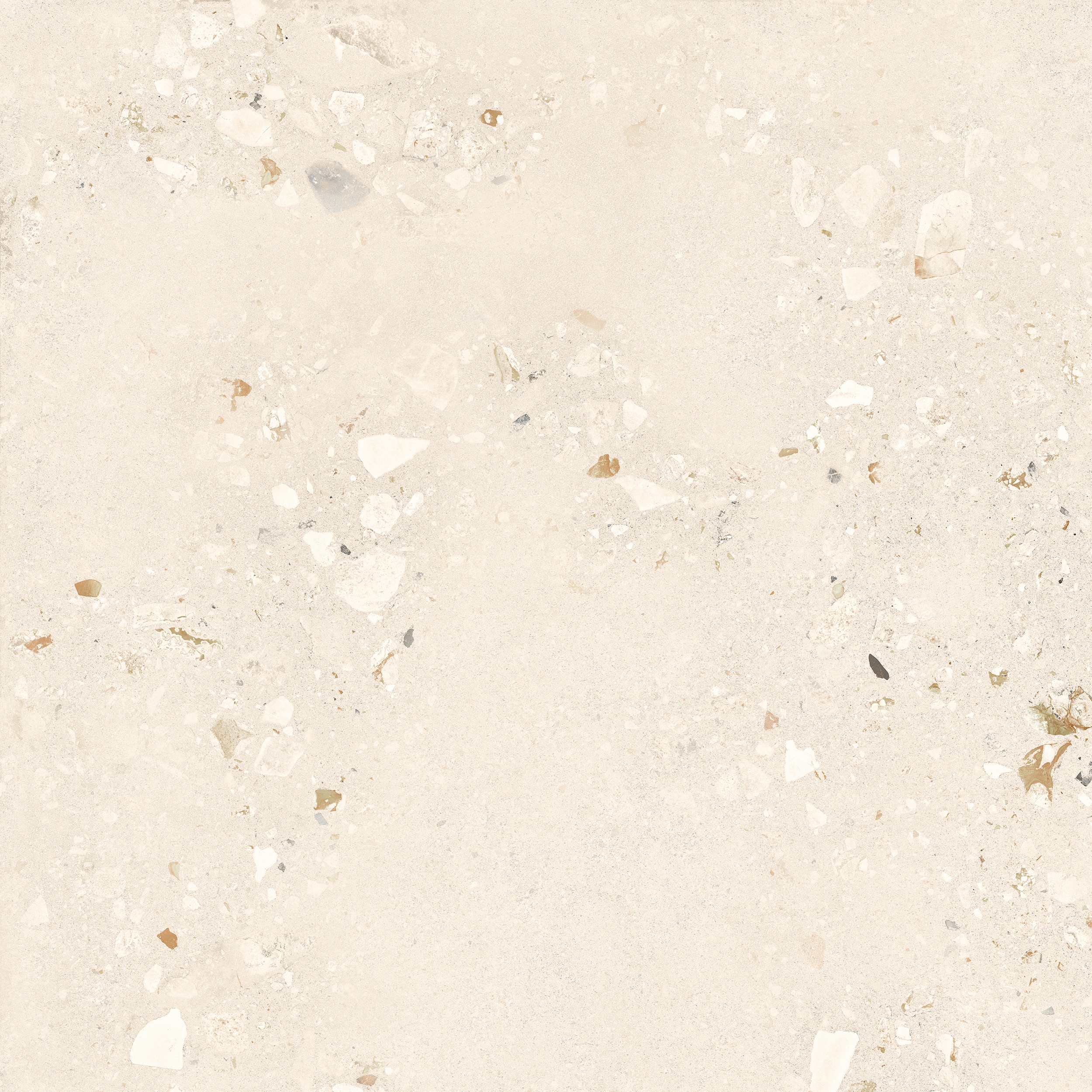 90x90 cm Fliese Terrazzo-Optik Logico Cosmo Light Sant Agostino creme elfenbein