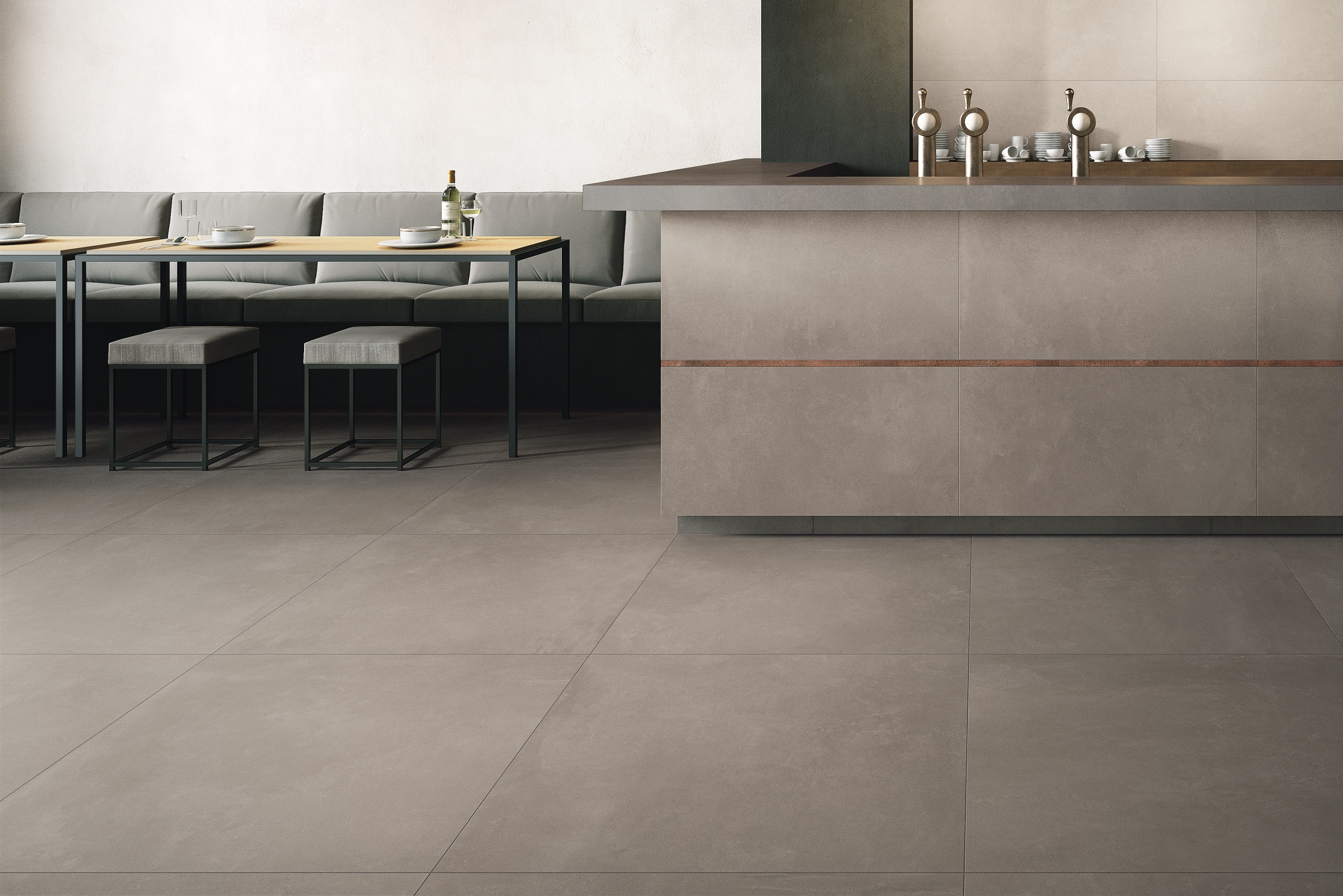 Fliese Betonoptik Imola Azuma Grey Bodenfliesen Wandfliesen grau