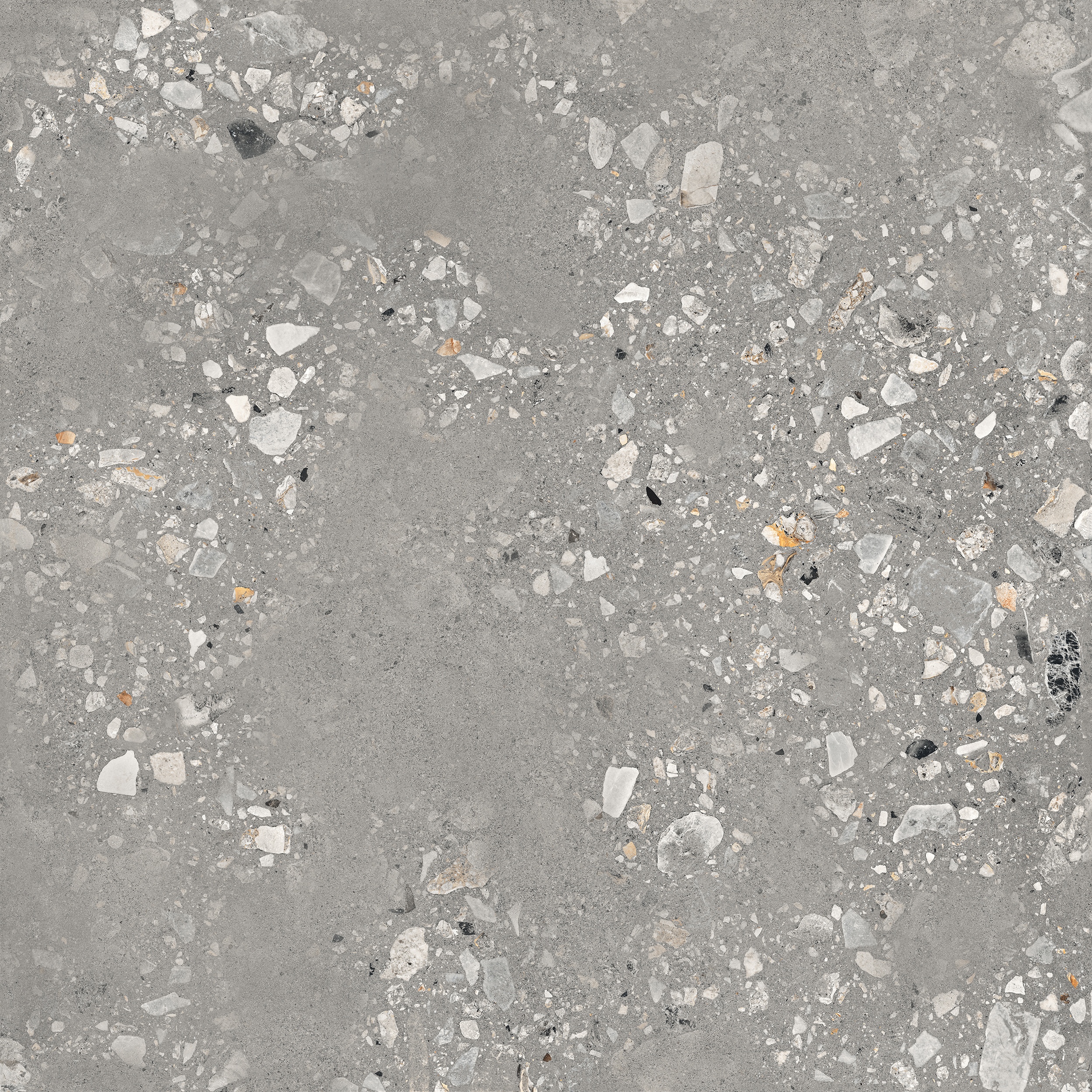 120x120 cm Fliese Terrazzo-Optik Logico Cosmo Grey Sant Agostino grau