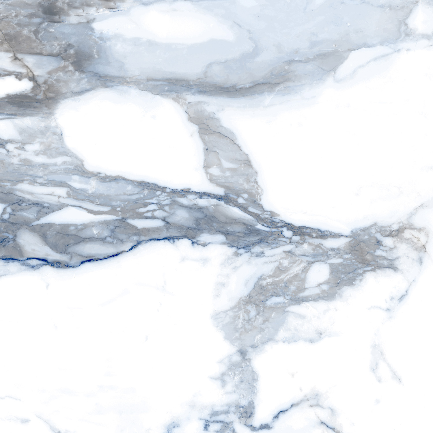 Fliese blau marmoriert Paonazzetto-Marmor-Optik poliert kalibriert Crash Blue