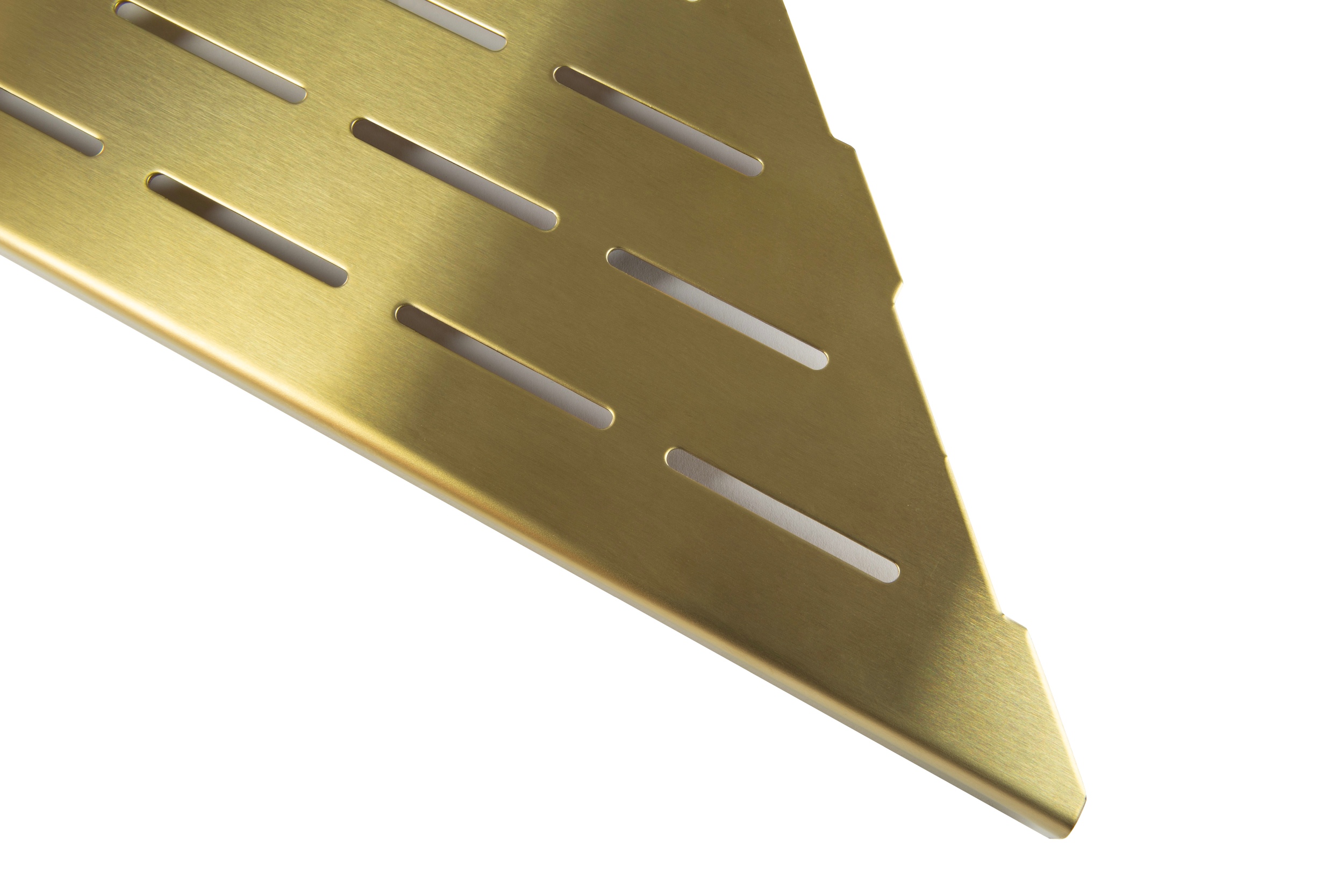 Fliesenprofi Duschablage Dreieck Edelstahl Gold Eckregal für Fliesen & Fugen