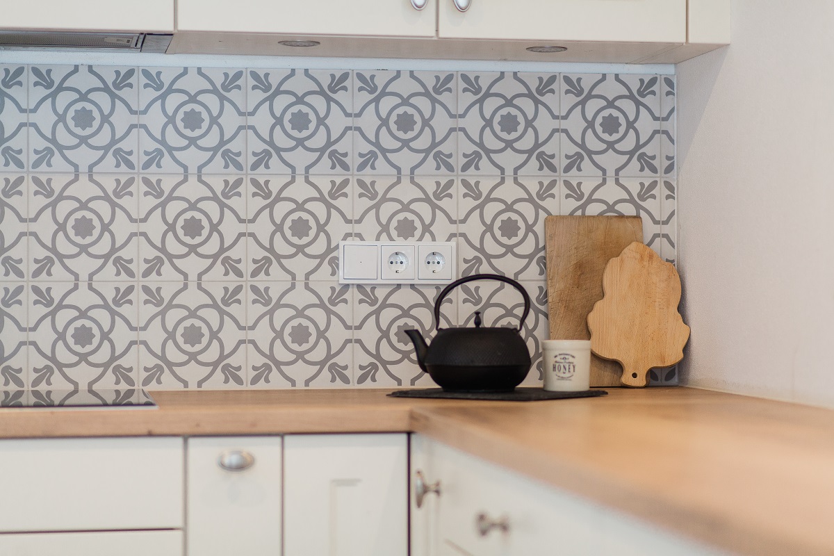 Fliese Patchwork Dekor Zementoptik grau Contrasti Tappeto 2 Ragno by Marazzi