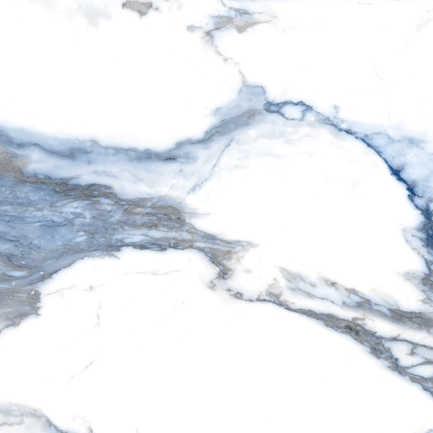 Fliese blau marmoriert Paonazzetto-Marmor-Optik poliert kalibriert Crash Blue