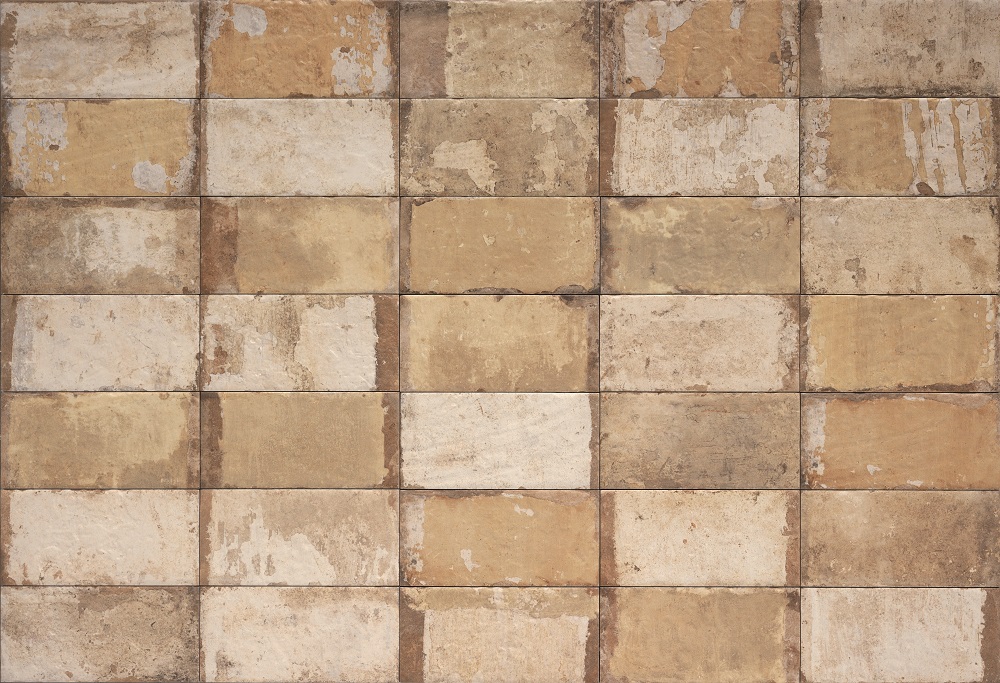 Fliese Vintage Retro gelb "Havana Tropicana (Giallo)" CIR (Farbmischung nach Zufall)