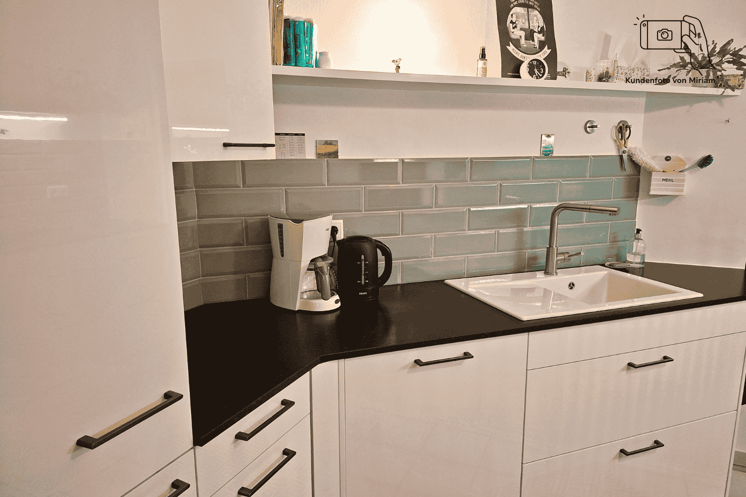 Metro Fliese Craquelé Krakelee Facette pastell grün-grau 10x30 cm