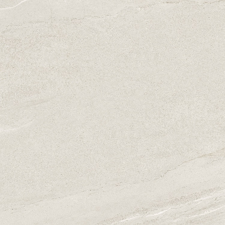 Fliese Sandstein-Optik weiß 100 x 100 cm "Eddystone Blanco" Feinsteinzeug rektifiziert