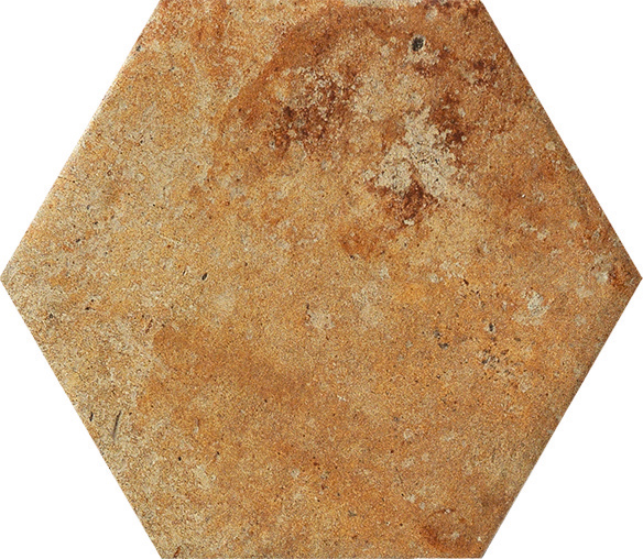 Hexagon Fliese Terracotta-Steinoptik 15,8x18,3 cm "Cotto del Campiano Dorato" CIR (Farbmischung nach Zufall)