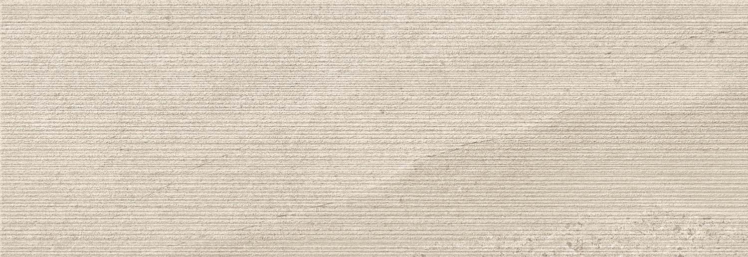 Wandfliese  3D Sandstein-Optik beige 33,3 x 100 cm "Eddystone Arena" Feinsteinzeug rektifiziert