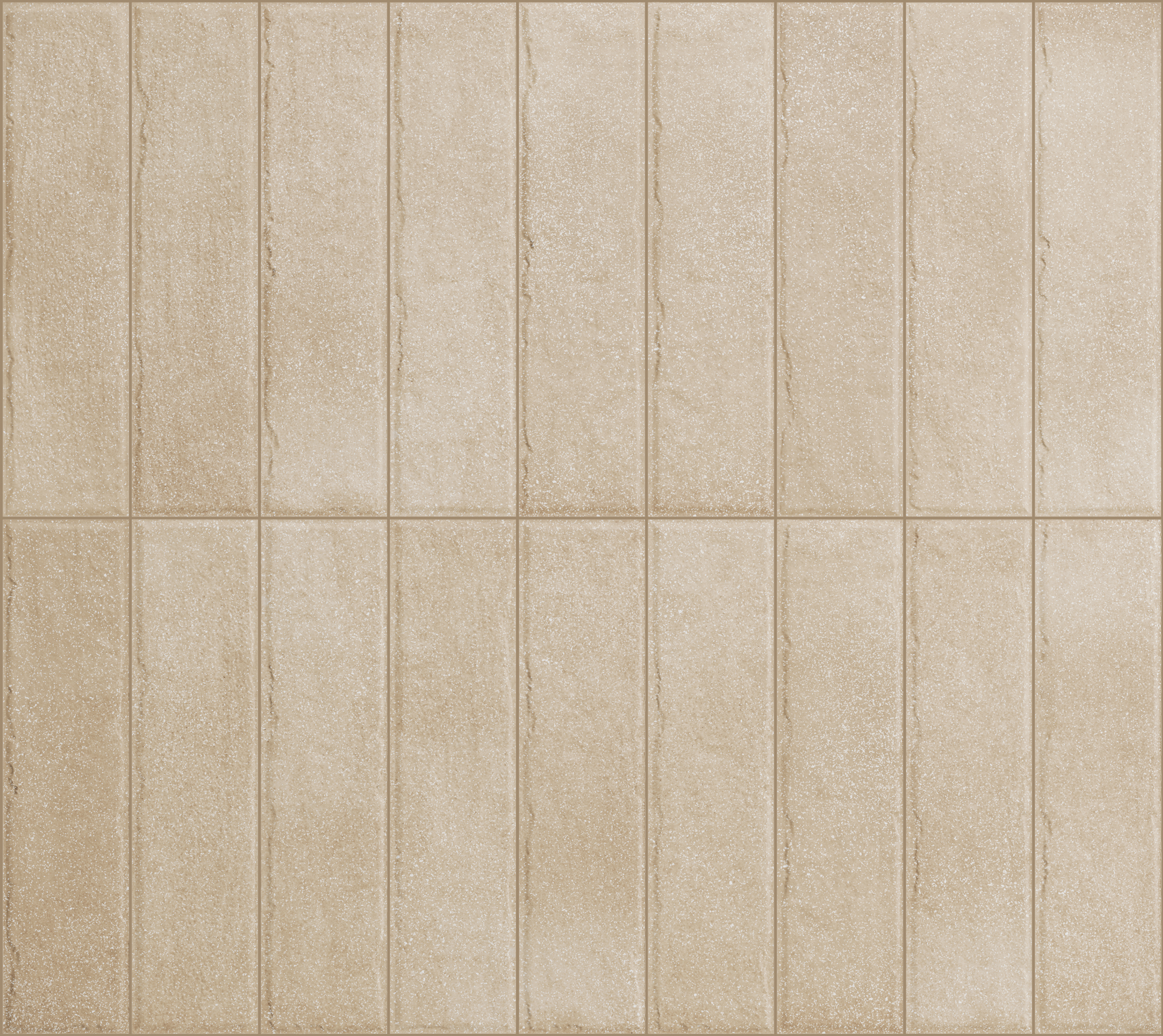 Fliese unregelmäßige Oberfläche 5x20cm "Tetris Ecru" beige matt