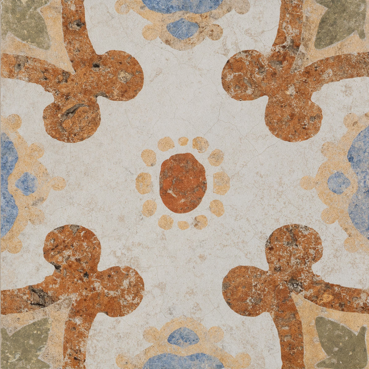 Fliese Dekor Retro "Cotto del Campiano Emiliane Mix" CIR 20x20 cm (Farbmischung nach Zufallsprinzip)