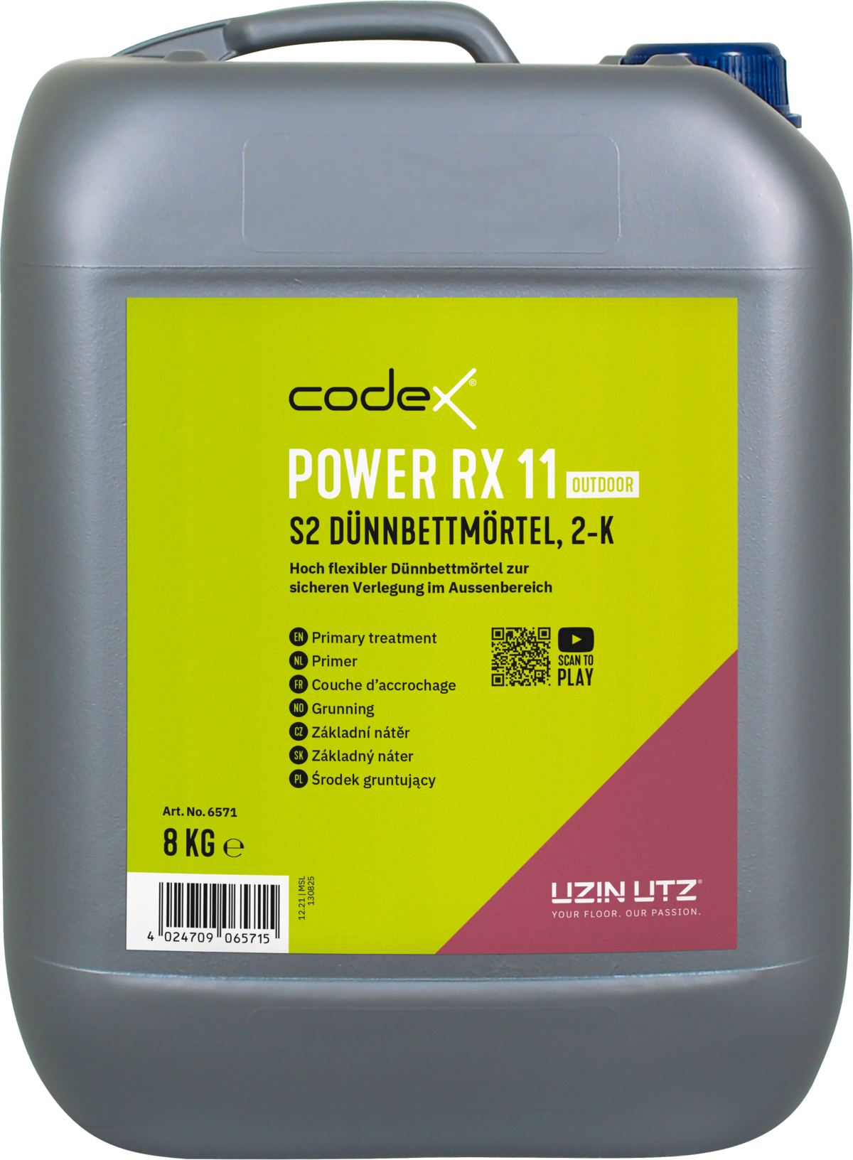 2K Fliesenkleber Flexkleber "Codex Power RX 11 Outdoor" für Außen & Nassräume 28 kg
